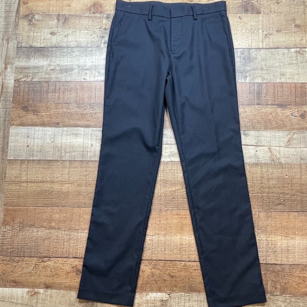 Perry Ellis Portfolio Navy & Gray Slim Fit Dress Pants size 30 x 32